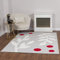 Livabliss Dijon Teppich Läufer modern – Abstrakt Design in Marmor Optik für Wohnzimmer 80x150 cm, Esszimmer, Schlafzimmer – Marmor Teppich groß, weicher Teppich Kurzflor, Teppich Hellgrau, Rot, Weiß