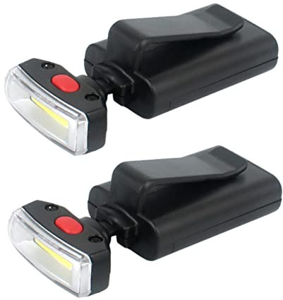 OSALADI 2stücke Tragbare Led Licht Clip Baseballmützen Einstellbare Visor Leuchten Für Outdoor-aktivitäten Wie Camping Angeln Wandern Und Nachtflüge Schwarz