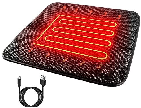 ROADDPMATE USB Heated Seat Cushion Heated Stadium Cushion Portable Heating Pad for Outdoor Sports, Camping, Fishing, Home, and Office with 3 Heat Settings