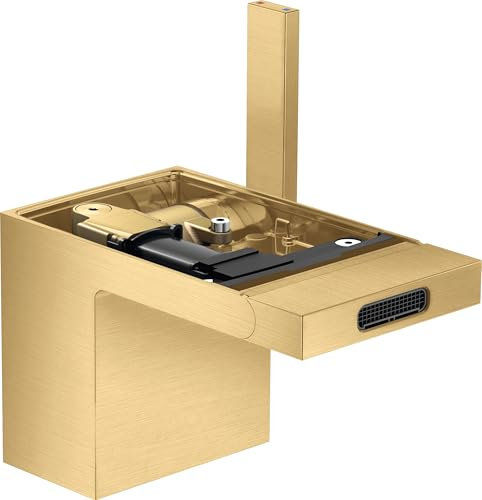 hansgrohe AXOR MyEdition Mitigeur monocommande de bidet avec vidage à ouverture rapide, sans plaque, 47212250, 47212250, Colorazione: Brushed Gold Optic