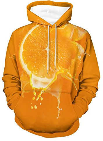 Hoodie Für Erwachsene Orange Frucht Sweatshirts Hoody Mit Tasche Für Herren Damen