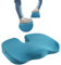 Set Leitz Schreibtisch-Fußstütze + Sitzkissen, ideal im Home Office, reduzieren Nacken- & Rückenschmerzen, Stoffbezug, IGR-zertifiziert, Ergo Cosy Serie, Sanftes Blau, 53710061 + 52840061