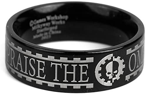 Starforged Adeptus Mechanicus Rekrutiert Einfachen Ring 500 World Titanstahl Ring von Warhammer 40K-7#