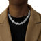 GFYWZ Halskette Anhänger Hip Hop Rap Iced Out Kette Stern Halskette Schmuck Pentagramm Kubanische Kette Halskette für Frauen Männer Trendschmuck Geburtstagsgeschenke für Frauen Männer