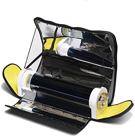 Réchaud Solaire Portable, cuisinière Solaire de Grande capacité 4,5 L, réchaud de Camping avec thermomètre, ustensiles de Cuisine de Camping compacts et équipement de Survie, pour
