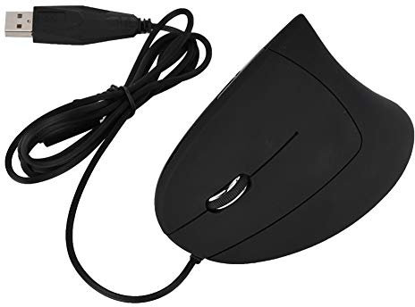SUNGOOYUE Souris Verticale Filaire pour Gaucher, Souris Verticale Filaire USB pour Gaucher Souris de Jeu Ergonomique Poignet Sain Souris