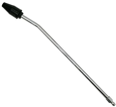 Variodüse Rotordüse Dreckfräser mit 45cm Lanze 15°gebogen und Schnellverbinder Quick Connect mit oder ohne Adapter Passend für (Rotordüse mit Schnellverbinder, Bosch AQT B&D)