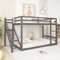 RCBDBSM Etagenbett für Kinder, 90x200cm Stockbett, Niedriges Kinderbett mit Rausfallschutz, Massivholz Spielbett mit Links und rechts Leiter, Hochbett mit Lattenrost, Ohne Matratze