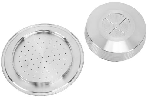 Capsules Rechargeables en Acier Inoxydable, Dosettes de café Réutilisables, Compatibles avec HD7801, Capsules Rechargeables pour Dosettes D'espresso avec 1 Cuillère