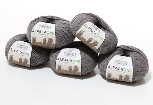 250 Gramm 100% Baby Alpaka Wolle 112m 4-4,5 Nadelstärke Nm 4/9 Strick-Häkel Garn Strickwolle Farbe: Flieder