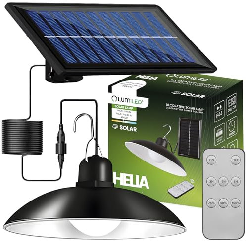 Lumiled Solarlampe Pendelleuchte, Hängelampe für Außen Hängend, Solar Lampe Outdoor IP44 2200mAh Kronleuchter Solar Hängeleuchte für Garten Terrasse Balkon Pavillon Neutralweiß 4000K