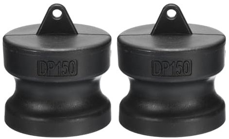 PATIKIL Poly Cam Lock Fittings, 2 Stück 1,5 Teil DP Staubkappe Cam Groove Schlaucharmaturen Polypropylen Cam Lock Fittings, Schwarz