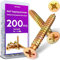 ANVINKU Wood Screws 200 Pcs, M3.5 x 40mm, Zinc Plated, Countersunk, Self Tapping
