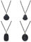 Hobbspring 4 Stile Halsketten Mit Anhänger „Lachender Buddha“ Guan Yin Halskette Schwarzes Amulett Schutz Anhänger Feng Shui Perlenkette Glaskette Booda Halskette Glückskette Für Männer Und Frauen