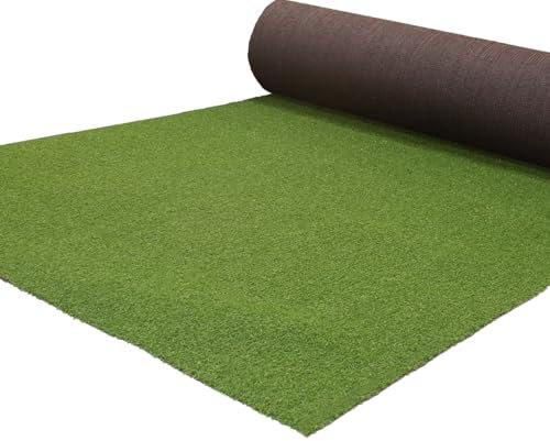 Lucatex Iberica - Cesped artificial 1x9 metros 7mm rizado al corte - Césped artificial profesional densidad moqueta - Duradero y fácil instalación - Decoracion jardin, piscina, terraza