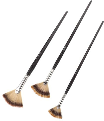 SEWACC 9stücke Teiliges Künstlerpinsel Set Fächerpinsel Holz Für Ölfarben Und Acrylfarben Für Anfänger Und Profis Für Malerei Und Kreative Projekte