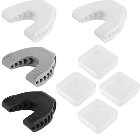 Kigift 4Pcs Jaw Exerciser, Jaw Trainer to Workout Jawline, Jaw Chewing Trainer Tool with 3 Resistance Levels for Double Chin, Strengthening Facial Muscles and Contouring(40lbs + 50lbs + 60lbs)