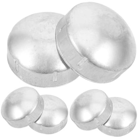 KITANDOVE Geländerzubehör 6 Runde Zaunpfostenkappen Aluminiumabdeckungen Für Maschendrahtzäune Im Außenbereich Einfache Montage