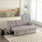 Multifunktionales Schlafsofa mit ausziehbarem Bett, Schlafsofa mit austauschbarer Chaiselongue, Sofagarnitur mit Aufbewahrungssitz, L-förmiges Sofa, Ecksofagarnitur für Wohnzimmer (Light Gray)