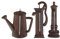 World of Weather Thermomètre Pompe Manuelle en Fonte - Marron - H 19,9 Cm