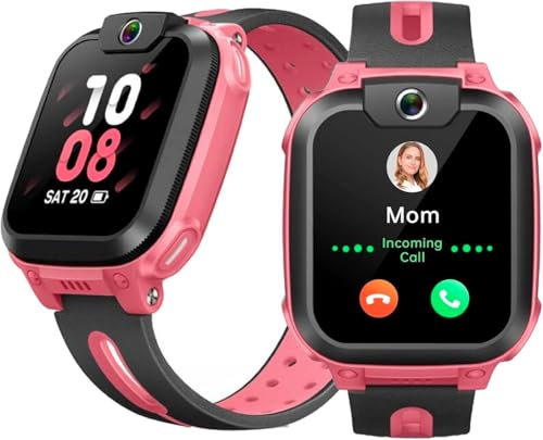imoo Smart Watch Z1 für Kinder, geeignet für Video- und Sprachanrufe, mit Echtzeit-Positionierung und wasserdichtem IPX8, ist EIN Geburtstagsgeschenk für Jungen und Mädchen (Rosa)