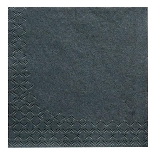 1000 Stück Cocktail-Servietten 24 x 24 cm | 3-lagig, FSC®-zertifiziert, grau, L: 24cm, B: 24cm