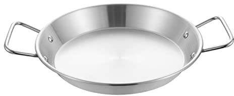 Poêle à paella, poêle à paella en acier poli, poêle à fruits de mer antiadhésive en acier inoxydable, chauffage uniforme, outil de cuisson polyvalent for la cuisine à domicile, le restaurant, le campi