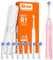 Bitvae Rotating Electric Toothbrush with 8 Brush Heads for Adults and Kids, Travel Case, 5 Modes Rechargeable Power Toothbrush with 2-Minute Smart Timer, 60-Day Battery Life, Pink