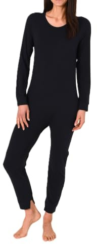 Normann Care Pflegebody Langarm - Unisex - Einteiler Body Schlafananzug mit Beinreißverschluss