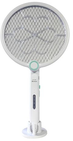 Blutan B Buzzzap X3 Smart Elektrische Fliegenklatsche mit UV-Lichtfalle, 2in1 Moskitoschutz, Electric Fly Swatter, 4000V Insektenvernichter für Mücken, Fliegen, Motten, Stechmücken, Chemiefrei,USB-C