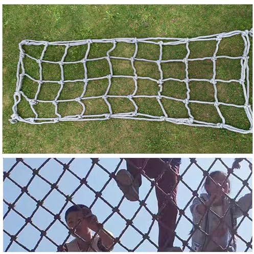 Amacthysh Balcony Protective Nets, Safety Netting, Stair Cover Net, Plant Climbing Rope Nets, Outdoor Treehouse Playground Climbing Net Swings Net(Size:8 mm,Color:6.6x6.6ft)