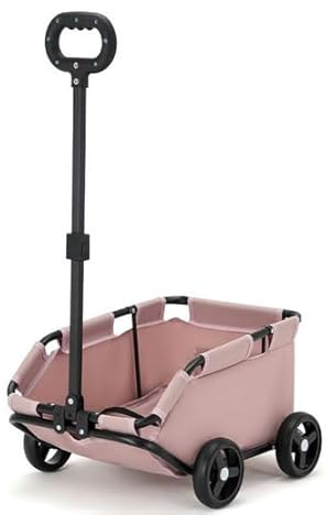 Mini carrozzina per cani, passeggino pieghevole per gatti con guinzaglio di sicurezza, passeggino da viaggio per cani con manico reversibile, ruote in EVA, capacità di trasporto 7 kg, rosa