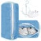 Reusable Shoe Washing Bag with Hanging Hook – Blue & White Mesh Laundry Bag for Trainers, Sneakers & Delicates – Zipper Closure – Machine & Dryer Safe – 1 Pack by GlowAli