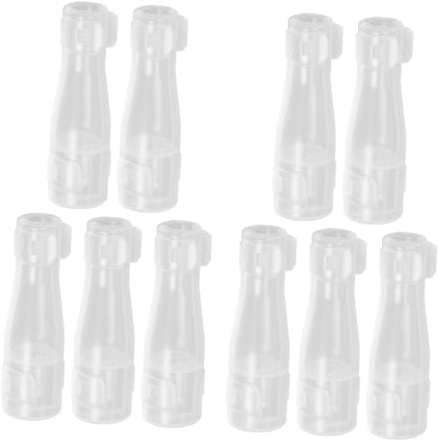 SAFIGLE Protections Pour Pinceaux De Maquillage Transparents 10 Pièces Taille N°5, Porte-pinceaux En Plastique Ronds, Étui De Voyage Polyvalent Pour Accessoires De Beauté
