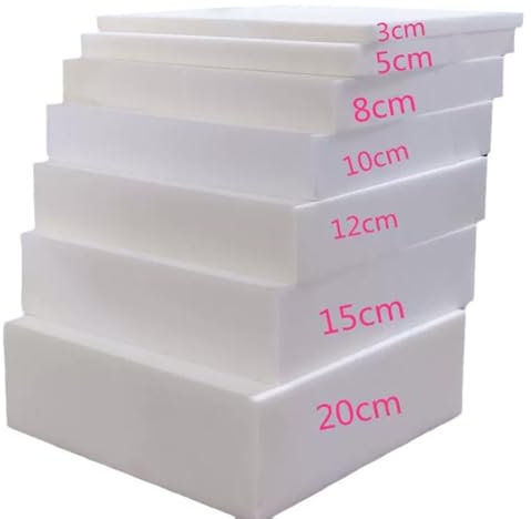 Goma Espuma Alta Densidad,Plancha de Espuma Poliuretano,Densidad 50 KG/m3,Tamaño Personalizado,Espuma Multiusos para Tapizar,Sofás,Colchones,Cojines,Sillas,1 pieza (Espesor 10cm-100x40cm)