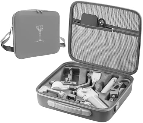 VBESTLIFE Rs 4 Mini Custodia da Trasporto, Borsa da Viaggio in Pelle PU Portatile con Spalla per Spalline per Ronin RS4 Mini Gimbal Stabilizzatore e Accessori
