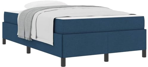 vidaXL Boxspringbett Blau 120 x 200 cm Stoff