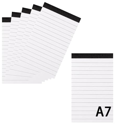 muahmuah Notizblock A7 Notizblöcke Klein 5 Stück Schreibblock Liniert Mini Notizblock 30 Blatt pro Block Nachfülleinlagen Abreißblock Notizzettel für Schule Büro Haushalt Memo Tagebuch To Do Liste