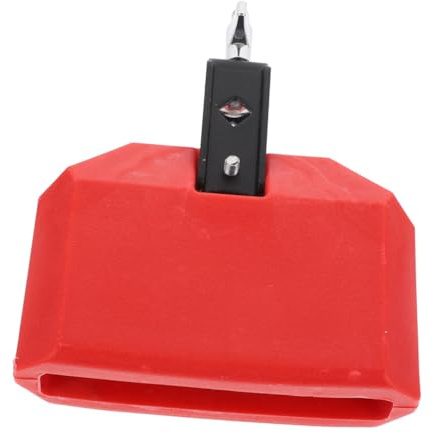 Abaodam Robuste Cowbell aus Langlebigem PVC für Schlagzeug set Verschleißfest und Rostfrei Praktisches Percussion instrument Zubehör in Rot Geschenk für Schlagzeuger und Musiker