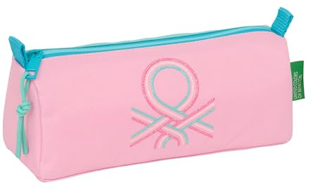 Benetton Dolce Federmäppchen mit Reißverschluss und Fach, Federmäppchen für Kinder, ideal für Kinder im Schulalter, bequem und vielseitig, Qualität und Widerstandsfähigkeit, 21 x 7 x 8 cm