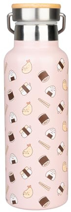 Grupo Erik Pusheen Cat Trinkflasche Edelstahl Thermosflasche Merch | Flasche 500 ml Sport Trinkflasche Kinder und Erwachsene - Wasserflasche Kawaii Stuff Pusheen Geschenke