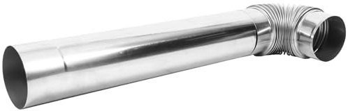 Didiseaon Stainless Steel Stove Chimney Exhaust Pipe Additional Height Accessories Rustproof Metal Heating Stove Flue Replacement Part for Home Heating and Industrial Chimneys