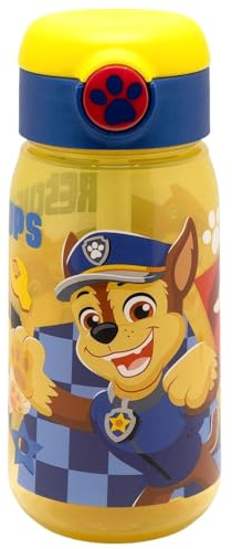 Gourde Paw Patrol 510 ml avec paille intégrée, bouteille pop-up pour enfants, bouchon refermable, anti-fuite, idéale pour l'école, le sport et les loisirs