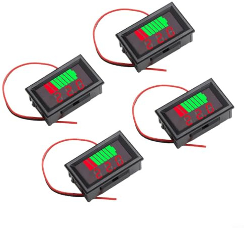 4pcs Digital for battery Tester 12-72V Volt Meter with LCD Display for EV Motorcycle Truck Campervan Lithium for ion Pack Health Check