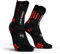 COMPRESSPORT Herren Trail Black/Red T1 Kompressions Laufsocke, Schwarz/Rot, 35-38 EU