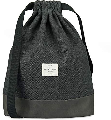 Adore June Daypack Bob Moderner Rucksack Turnbeutel Gymsack für Sport, Reisen und City, Gefütterter Damen & Herren Sportbeutel mit Innentasche und Reißverschluß-Sicherheitstasche