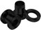 KJM FASHION 2 Stk Schwarz Eloxiert 7mm 1g Fleischtunnel Screw Tunnel Ear Plug Ohren Stecker Dehnstab Ringe Eyelet Piercing Schmuck 1865