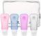 MoKo Reise Flaschen Set, 4 Stück Leckdicht Nachfüllbar Silikon Reiseflaschen Travel Bottle mit Saugnapf für Shampoo, Creme, Spülung und Pflegeprodukten, BPA frei, FDA genehmigt, 3.1 OZ(89ml), Serie 2