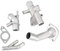 Kit per flangia refrigerante, 4 pezzi/set in alluminio, tubo refrigerante per motore, flangia, kit Fit per 1,8 T 2000 – 2005 06A121132A.