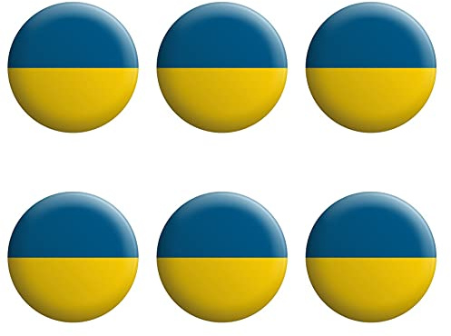 AK Giftshop Ukraine Flag Pin Badge 38mm - (Pack of 12)